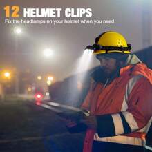 Plastic Safety Helmet Clip, Non-Slip Fastener Hook For Headlamp, Mining Lamp Fixing Hook