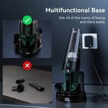 TEODVHandheld Vacuum Cordless Strong Suction Car Vacuum Cleaner With LED Light Long Runtime Hand Vacuum Cordless Rechargeable Hand Held Vac With Charging Base For Home Car Pet Office Car Accessories