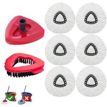 8-Pack Reusable Mop O Cedar Easywring 1-System, Microfiber Spin Mop Refills Compatible With 2-In-1 Triangle2025 - trắng - Xem 1