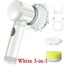 1pc Handheld Electric Cleaning Brush With 3pcs Or 5pcs Replacement Head Electric Spin Scrubber,Bathroom Cleaning Brush Power Scrubber For Kitchen, Bathroom Tub, Home,Shower Tile, Carpet Bidet, Cordless Spin Scrubber Household Suppliers Gadgets - Multicolor - View 16