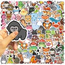 100Pcs Kawaii Stickers Cartoon Animal Stickers Cute Watercolor Animal Stickers Zoo Stickers Aesthetic Stickers Stationery Stickers Vinyl Waterproof Stickers For Water Bottle,Computer,Laptop,Phone,Luggage,Notebook,Fridge - J - View 10