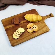 Tabla de cortar de madera de palo de rosa, tabla de cortar, tabla de madera, bloque de carnicero con diseño de asa y orificio para colgar, tabla de cortar versátil para la cocina y al aire libre para carne, verduras, frutas, sushi y queso, material premium portátil, ideal para camping, picnic, cocina en el hogar y cocina festiva, decoración del hogar, accesorios de cocina, suministros de cocina - Amarillo Mostaza - Ver 2