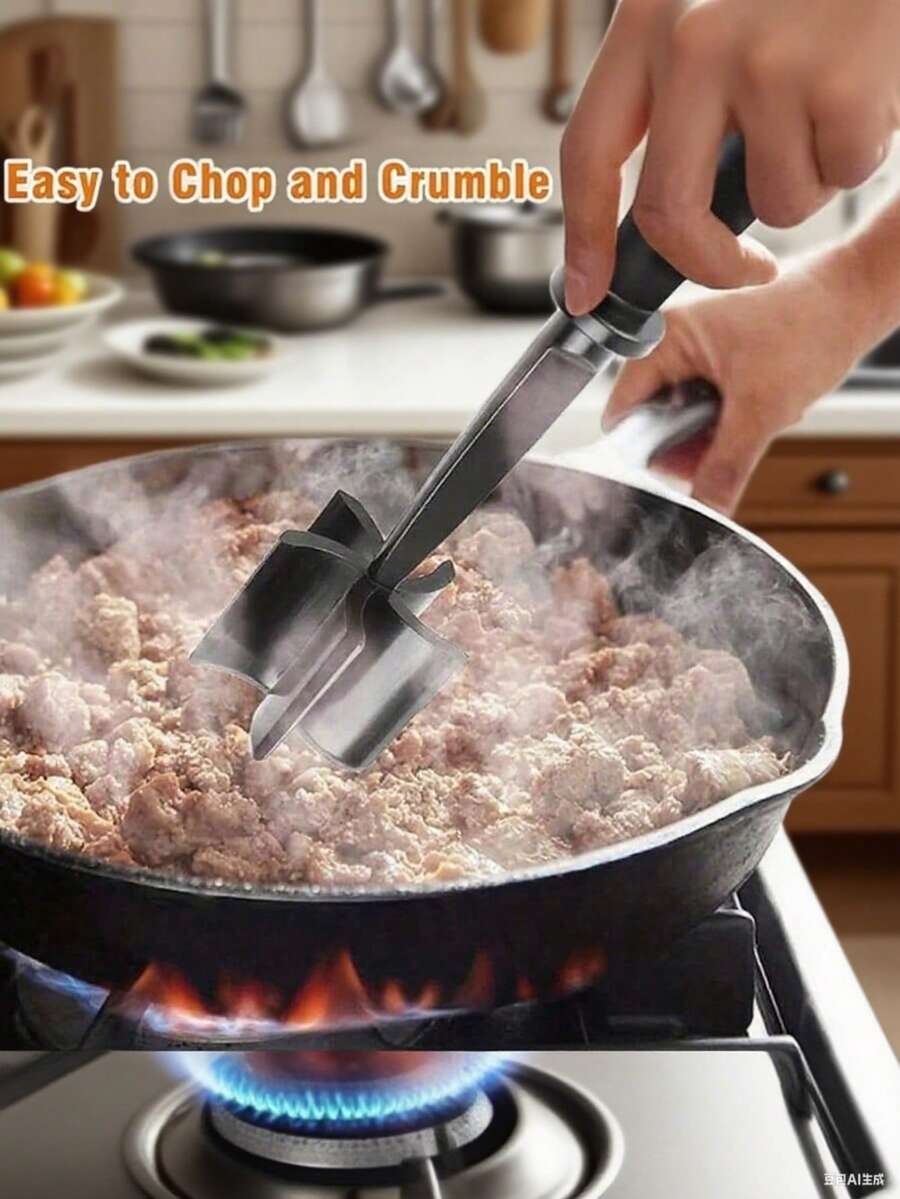 1 件绞肉机、米饭搅拌器、研磨捣碎铲、研磨器、烹饪刮刀、厨房、厨房配件、厨房小工具、绞肉机、工具 - 彩色 - 查看 1