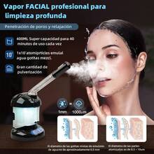 Kingsteam Vaporizador Facial Ozono Nano Iones Spa Limpieza, boquilla retráctil - Negro - Ver 5