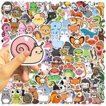 100Pcs Kawaii Stickers Cartoon Animal Stickers Cute Watercolor Animal Stickers Zoo Stickers Aesthetic Stickers Stationery Stickers Vinyl Waterproof Stickers For Water Bottle,Computer,Laptop,Phone,Luggage,Notebook,Fridge - J - View 11