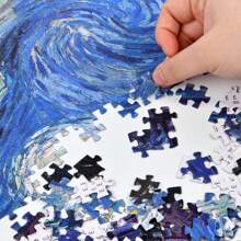 1 Box 1000 Piece Jigsaw Puzzle, Size 70cm*50cm, Landscape & Cartoon Painting Style, Adult Stress Relief Artwork Decoration, Suitable For Halloween, Christmas, Gift