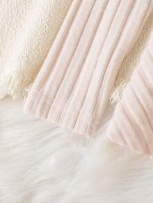 Young Girls 6pcs/Set Valentine's Day Heart Print Long Sleeve Round Neck Top + Skinny Fleece Pants Suit - Hot Pink - View 7