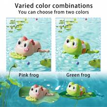2 paquets de jouets de bain grenouilles de natation mignonnes pour enfants de 3 ans et plus, jouets de bain à remonter pour bébé, jouets flottants d'animaux pour enfants de 3 ans et plus, garçons et filles, jouets d'eau pour le bain