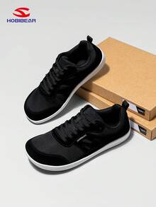 HOBIBEAR 零落差赤足鞋|男女款越野跑鞋|宽头时尚步行鞋 - 黑與白 - 查看 3