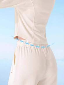 CAMEL CROWN Conjunto de tres piezas de ropa deportiva para mujer: chaqueta corta de yoga, camiseta de tirantes y pantalones de pierna ancha