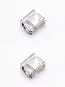 2/4pcs Denim Hem Clips, Chest Protector Tool, Buttonless Adjustable Pants Clips, Pants Length Adjuster - Multicolor - View 5