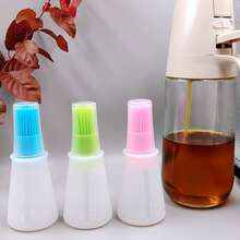 1 Pcs Silicone Oil Brush, High Temperature Resistant, Suitable For Family Barbecue, Outdoor Barbecue, Fried Steak, Household Oil Bottle, Light And Portable, Very Suitable For Camping Barbecue,Cooking Brush For Oil And Sauce - 彩色 - 查看 7