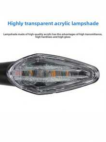 2pcs Motorcycle Turn Signal Light, High Brightness LED, Yellow Constant Light, Motorcycle Electric Turn Signal Light, Daytime Running Light - Multicolor - View 9