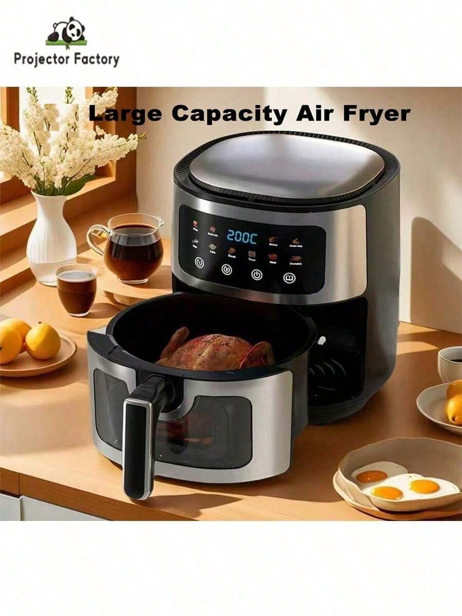 LIPETY Hot Air Fryer With Viewing Window - 5 Quart Compact - Digital Airfryer 5 Qt For 2-3 Persons - 5 Qt For Office, Dorm Room - 6-In-1 Baking, Toasting, Grilling, Reheating - 1400 W, 400 °F, Kitchen Airfryer, Worktop, Gift