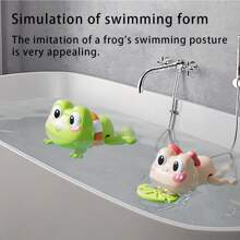 2 paquets de jouets de bain grenouilles de natation mignonnes pour enfants de 3 ans et plus, jouets de bain à remonter pour bébé, jouets flottants d'animaux pour enfants de 3 ans et plus, garçons et filles, jouets d'eau pour le bain