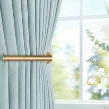 Conjunto de 2 prendedores de cortina adesivos sem furos - Suportes modernos em aço inoxidável para varão, prendedores de cortina para parede, ideais para sala de estar, quarto ou escritório, acabamento branco/dourado/preto, design minimalista e duráveis. - Multicolorido - Ver 3
