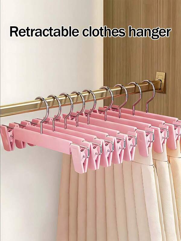 5/10/20 Piezas, Percha para pantalones antideslizante, Clip para percha de pantalones, Clip para percha de faldas, Percha de ropa minimalista y multifuncional antideslizante para el hogar. El clip es ajustable en distancia y ahorra espacio para las perchas, adecuado para tirantes, abrigos, chaquetas y trajes
