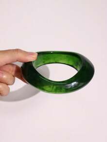 1 chiếc vòng tay nhựa xoắn màu xanh lá cây đậm cổ điển Exaggerated Alien dành cho nữ vòng tay cổ điển - Nhiều màu - Xem 21