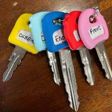 8pcs Silicone Elastic Key Cap Set For Men, Flexible Key Set, Key Identification Label Cover, Easy To Identify Doors,Back To School Season