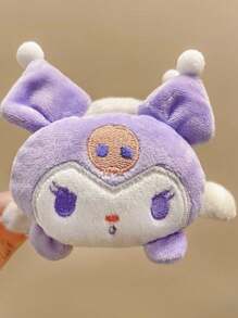 Sanrio 1/2 pezzi Fermagli per capelli a forma di farfalla in velluto con fiocco, motivo a stampa coordinato, taglia media, i migliori regali per la Festa di San Valentino, con Hello Kitty, Melody e Kuromi