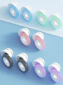 旅行硅胶耳塞带收纳盒可重复使用降噪耳塞用于睡眠听力保护旅行学习集中注意力居家旅行必备配件适用于卧室宿舍酒店邮轮办公室返校礼物适合男士女士男孩和女孩