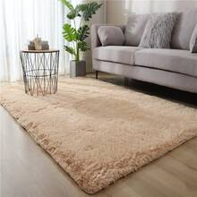 Pure Fluffy Rugs Shaggy Rug Bedroom Living Room Anti Slip Soft Carpet Floor Mat - Camel - View 15