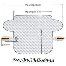 Heavy Duty Thick Windshield Snow Cover - Frost & Sun Protection - Fits Sedans And Some SUVs, Perfect For Summer/Winter - one-size - View 7