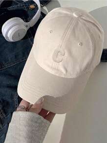 1 pièce Casquette de baseball femme avec broderie 3D logo K, réglable, protection solaire extérieure, chapeau casual adapté pour le printemps, l'automne, les voyages, les vacances à la plage, style Y2K pour jeunes hommes