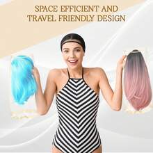 Wig Storage Bag, Can Store Multiple Wigs, Keep Wigs Fresh, Drawstring Dust Cover With Stand, Hair Salon Accessories And Sets, Suitable For Salon And Home Use., Halloween - Multicolor - View 8