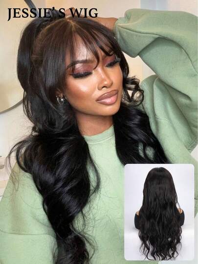  Tóc giả Jessie's Wig đã cắt sẵn, ren 4x4, kiểu sóng bồng bềnh, không cần keo dán, làm từ tóc thật, độ dày 180%, dài 16-26 inch.