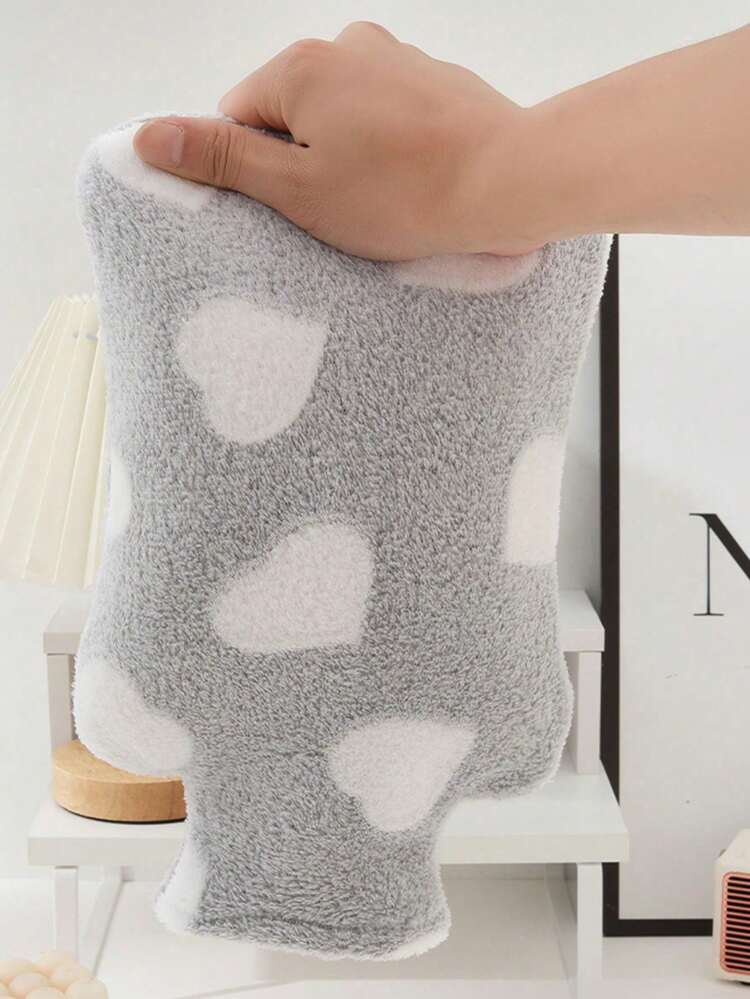 1个全新柔软舒适热水袋，适合冬季使用，女孩热敷，暖肚子，热水袋，小巧便携，注水后可暖手 - 彩色 - 查看 2