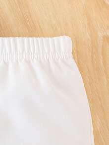 婴儿洗礼套装，男婴绅士套装 - 白色长袖连体衣 + 背心 + 裤子套装 - 白色 - 查看 7