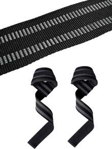 2条装可调节腕带，举重带，引体向上带，举重腰带，健身房训练护腕 - 彩色 - 查看 2