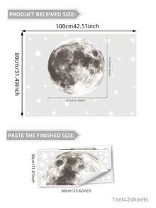 Planet Print Glow Sticker,Stickers,Wall Decal, Vinyl Decal For Home Decorations,Spring Decoration Items Refresh Your Home,Rama Decoration Stickers Gifts Birthday Graduation - Multicolor - View 13