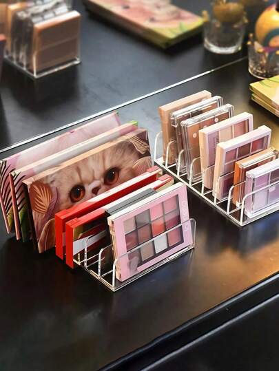 1 قطعة صندوق تخزين أكريليك عالي الجودة، صينية ظلال العيون شفافة كبيرة السعة، منظم مكياج محمول، مناسب لطاولة المكياج، محطة المكياج، سطح الحمام، خزانة، غرفة النوم، الحمام، ديكور المنزل، اكسسوارات السفر، هدية ل- الأم، الأب، الرجال، الصديق، المعلم، عيد الميلاد، الزفاف، الطاولة، الرف، اكسسوار، صندوق هدايا، هدايا ممتعة، تخزين