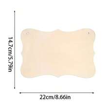 3 件/包 14.7 厘米 * 22 厘米空白木质标牌、DIY 木板、绘画用品、手工艺品和装饰品、铭牌、家居、户外、花园、门廊、门窗装饰、木雕、建筑模型、节日礼物、装饰性悬挂木质饰品、艺术板，适用于返校、万圣节、感恩节、圣诞节、生日、婚礼派对装饰