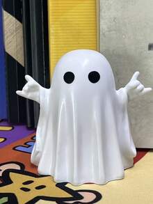 1pc Halloween Solid Ghost Figurine: Cute And Adorable Design, Variety Of Styles, Resin Desktop, Home Decor And Suitable As Photography Prop, Creative Gift For Halloween, Christmas