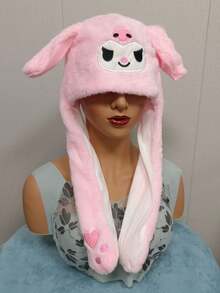 1 pieza Sombrero que se mueve cuando te aprietas las orejas, serie linda de Sanrio - Sombrero de Cinnamoroll, Sombrero de Kuromi, Sombrero de Pompompurin, Sombrero de Hello Kitty, Sombrero de My Melody