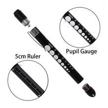 2pcs/3pcs Medical Pen Light, Reusable LED Medical Pen Flashlight With Pupil Scale Measuring Tape And Ruler For Nursing Students, White Light, Warm Light For Nurses, Students, Doctors Daily Use Pocket Nurse Aluminum Pen Light ,Dry Battery Power Supply(Batteries Not Included),Birthday Gifts, Graduation Season Gifts