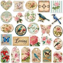 52PCS Vintage Old Newspaper Aesthetic Stickers For Scrapbook Journaling Water Bottles Laptop Scrapbooking Supplies Kit Cottagecore Waterproof Vinyl Junk Journal Stickers For Adults Christmas School Gift Decoration - Pink - View 5
