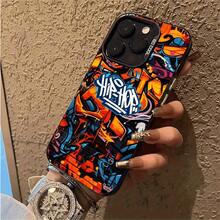 Funda Básica Protectora de TPU Suave y Deslumbrante de Moda Graffiti, a Prueba de Golpes para iPhone 11/12/12Pro/12Pro Max/13/13 Pro/13 Pro Max/14/14 Pro/14 Pro Max/15/15 Pro/15 Pro Max 16/16PRO/16PROMAX - Regalo Ideal para Cualquier Ocasión - Negro - Ver 2