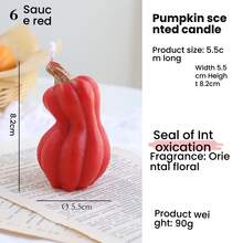 1 件南瓜万圣节蜡烛、送礼蜡烛、大豆蜡烛、蜡烛套装、闺蜜礼物、女士礼物、冬季礼物、香薰蜡烛、家居装饰蜡烛 - 彩色 - 查看 21