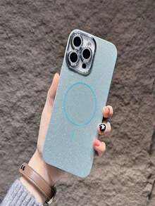 Luxury Bling Glitter Camera Lens Magsafe Magnetic Case Cover For IPhone 16/15/14/13/12/11/Pro/Promax - 橄欖綠 - 查看 7