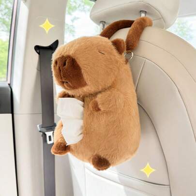 Cartoon Cute Car Tissue Box, Seat Back Hanging Style For Home, Living Room, Bedroom, Bathroom, Multi-Position Usable Car Tissue Holder
