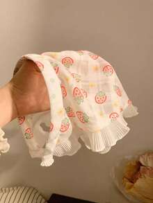 1 件可爱草莓乡村风格头带和三角围巾，夏季户外旅行摄影配件，发带，发箍，发饰，头饰