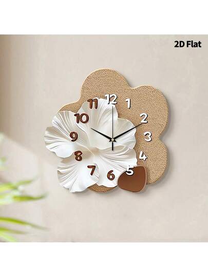 1pc Verlichting Luxe High End Feel, Bloemen Wand Clock, Super Silent Quartz Movement, No Ticking, ating Clocks In Living Rooms,Bedroom Room, Offices, Restaurant, Cafes, Perfect ative Friends Family Home Room view 10