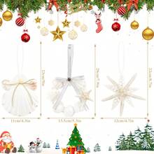1pc/Set Christmas Decorations, Christmas Shell Scene Decor, Star Door Hanging, Shop Hanging Ornament Home Decor Room Decor