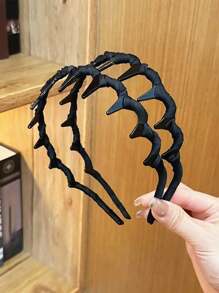 2条装女士高冠波浪发箍，防滑发夹，发带，发圈，之字形发箍，甜美个性简约复古Y2K优雅，适合日常佩戴，发饰，配饰，女士发饰，女士发饰，发饰，Y2K，情人节