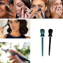 1 pezzo Pennello eyeliner in silicone - Strumento di applicazione super conveniente senza salti, pennello da trucco durevole, adatto per principianti, manipolazione delicata, design ergonomico, con scatola di conservazione, essenziale per il trucco, superficie liscia, setole in nylon - Pennello eyeliner in silicone riutilizzabile - Facile da usare, scorrimento fluido, design morbido e flessibile - Applicazione perfetta e precisa del trucco per gli occhi