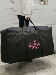 1 件可折叠旅行袋男女通用收纳袋，便携式女士手提包男士大容量行李袋，带飞机物品图案，多功能旅行配件，行李袋搬家袋牛津布，打包行李袋，搬家收纳袋，适用于宿舍、出租屋、学校宿舍、防潮防尘衣物被子收纳袋，返校用品袋，学校用品学校用品